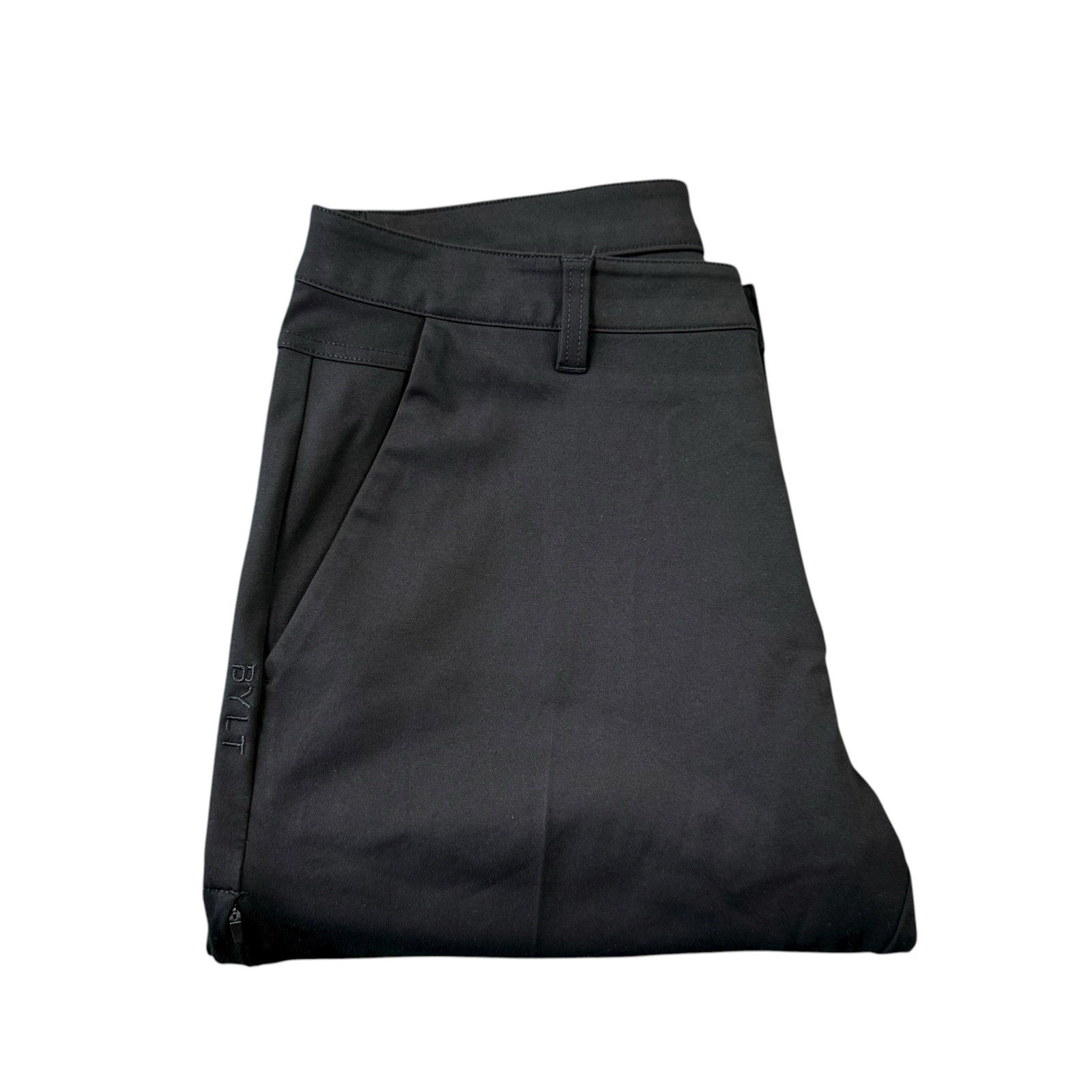 Bylt Solid Black Performance Flat Front Chino Men's Pant Size 36x27